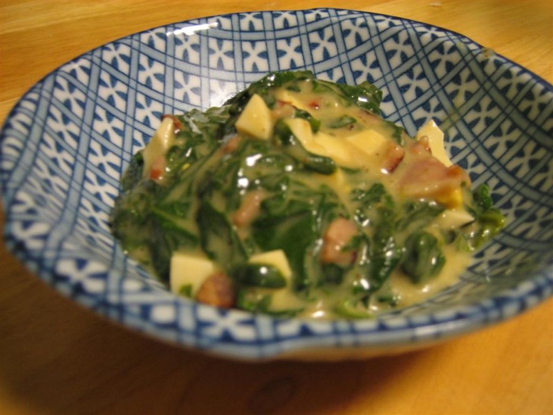 Creamed spinach