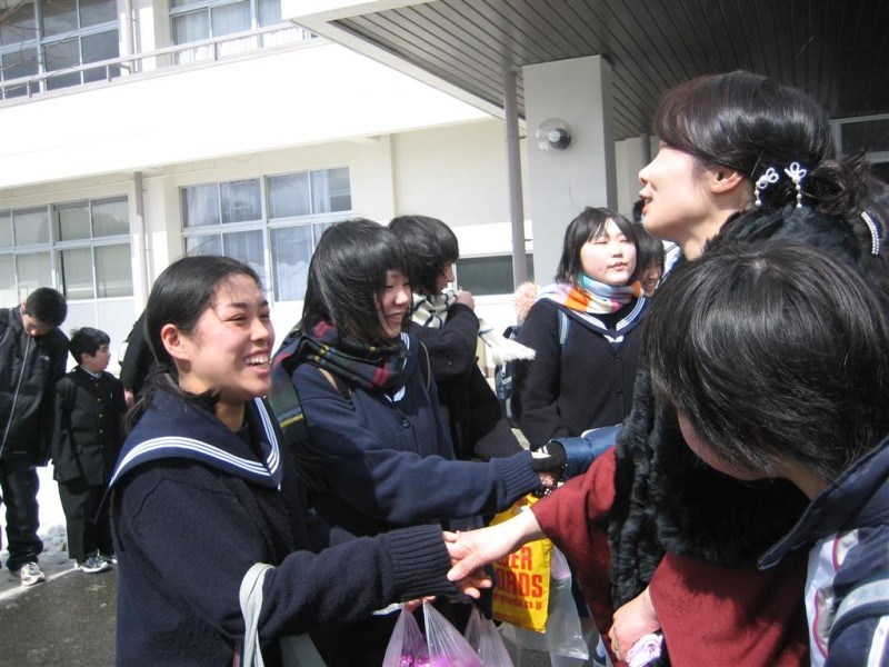 Takine Graduation - Students Saying Goodbye