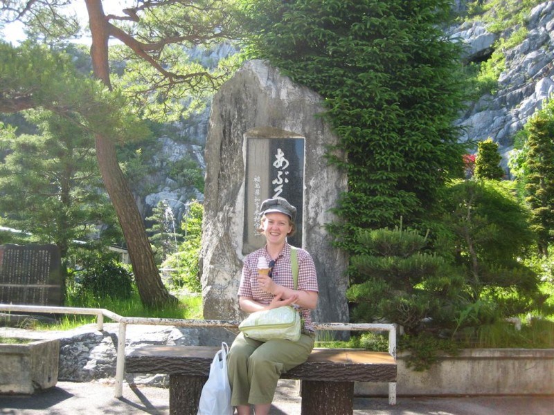 Jen at Abukuma Caves