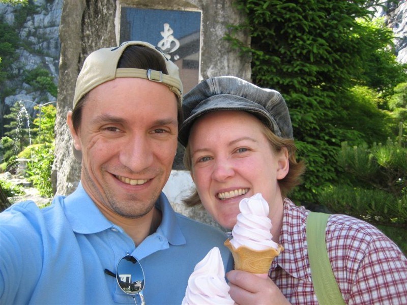 Mike & Jen at Abukuma Caves