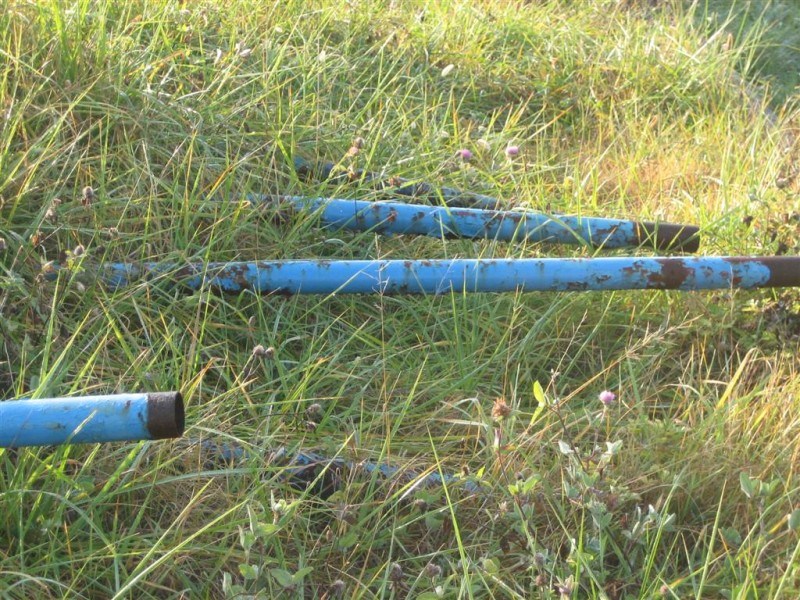 Pipes in grass