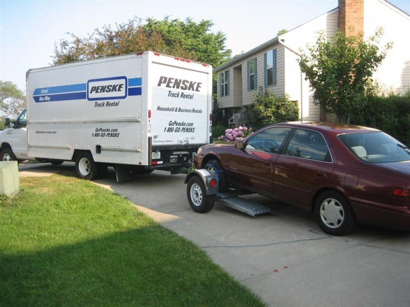 The truck and car tow