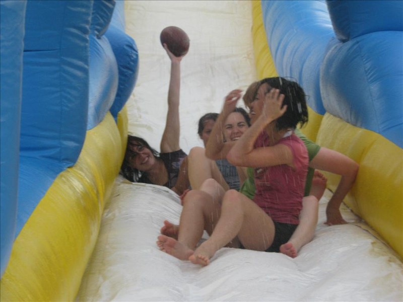 Waterslide football